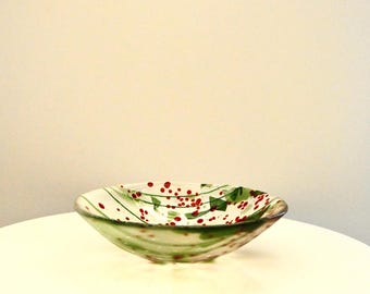 Fused Glass Artisan Decorative Bowl