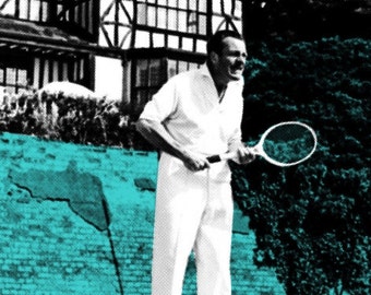 Chippentonian - Pop art of Terry-Thomas at The Old Chippentonian Tennis Club in the 1960 classic British comedy film School for Scoundrels