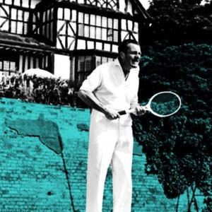 Chippentonian - Pop art of Terry-Thomas at The Old Chippentonian Tennis Club in the 1960 classic British comedy film School for Scoundrels