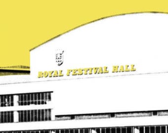 Royal Festival Hall South Bank London Brutalist Architecture Pop Art Print Modernist Modernist Mid-Century Brutalism Festival of Britain