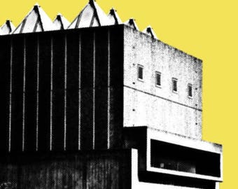 Hayward Gallery South Bank London Brutalist Architecture Pop Art Print Modernist Brutalism  Modernist Mid-Century South bank Centre