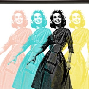 Four Aprils - Pop art of leading lady Janette Scott from the 1960 classic British comedy film School for Scoundrels