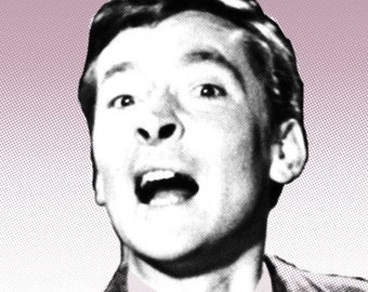 Kenneth Williams - Pop art portrait of Kenneth Williams, the unique star of the British comedy with the infamous flaring nostrils