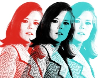 Triple Emma: Art & Hue presents The Avengers graphic pop art inspired by the cult British 1960s TV show -gallery wall art prints Diana Rigg