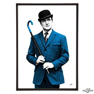Fashion Icon John Steed: Art & Hue presents The Avengers graphic pop art inspired by the cult British 1960s TV show gallery wall art prints image 5