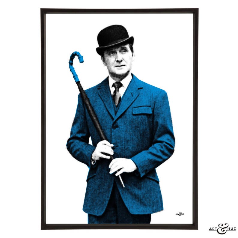 Fashion Icon John Steed: Art & Hue presents The Avengers graphic pop art inspired by the cult British 1960s TV show gallery wall art prints image 5