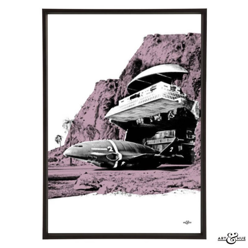 Tracy Island Cliff House Pop Art Print with Thunderbird 2 | Etsy