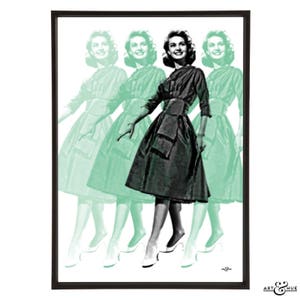 Four Aprils Pop art of leading lady Janette Scott from the 1960 classic British comedy film School for Scoundrels image 8