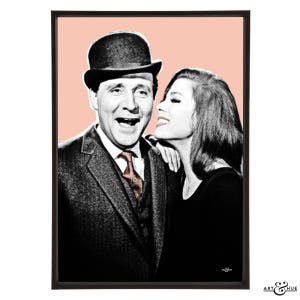 John Steed and Mrs Peel: Art & Hue presents The Avengers graphic pop art inspired by the cult British 1960s TV show gallery wall art prints image 7