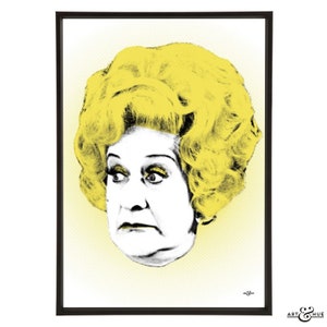 Mollie Sugden pop art print, part of the Funny Women pop art collection by Art & Hue, in 3 sizes and 18 colours. image 6