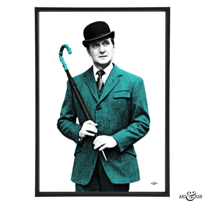 Fashion Icon John Steed: Art & Hue presents The Avengers graphic pop art inspired by the cult British 1960s TV show gallery wall art prints image 7