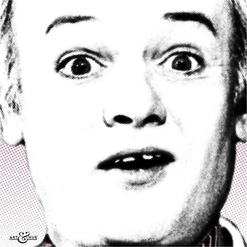 in 3 sizes and 18 colours. John Inman pop art print part of the \u201cFunny Men\u201d pop art collection by Art /& Hue