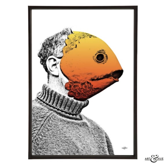 Fish Mask Stylish Pop Art Print Part of Cult Film the Wicker Man Pop Art  Collection Featuring Summerisle Resident on May Day -  Canada