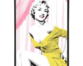 Carole Lesley Pop Art Print by Art & Hue inspired by British Blonde Bombshells of British cinema