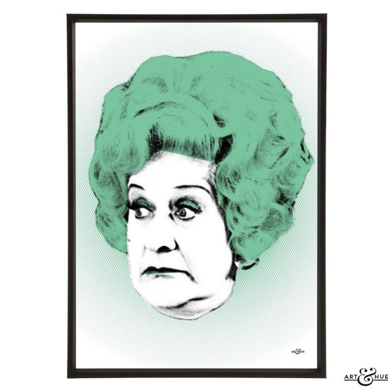 Mollie Sugden pop art print, part of the Funny Women pop art collection by Art & Hue, in 3 sizes and 18 colours. image 7