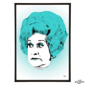 Mollie Sugden pop art print, part of the Funny Women pop art collection by Art & Hue, in 3 sizes and 18 colours. image 4