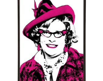 Dame Edna Everage, aka Barry Humphries, stylish Pop Art Print by Art & Hue part of the Drag Icons pop art collection