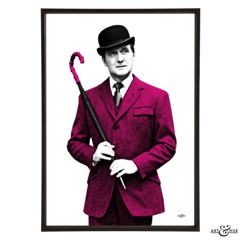 Fashion Icon John Steed: Art & Hue presents The Avengers graphic pop art inspired by the cult British 1960s TV show gallery wall art prints image 8