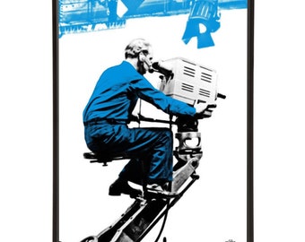 Cameraman 3 pop art print, part of the Studios pop art collection by Art & Hue, in 3 sizes and 18 colours.