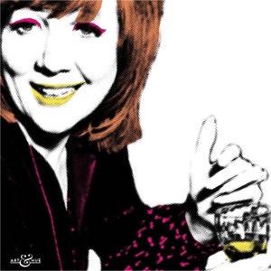 Cilla Black pop art print, part of the Songbirds pop art collection by Art & Hue, in 3 sizes and 14 colours. image 2