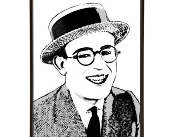 Harold Lloyd pop art print, part of the Slapstick pop art collection by Art & Hue, in 3 sizes and 18 colours.