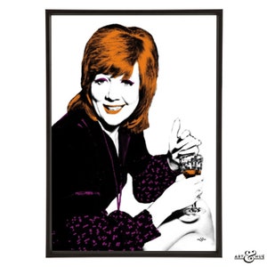Cilla Black pop art print, part of the Songbirds pop art collection by Art & Hue, in 3 sizes and 14 colours. image 5