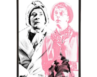 Carry On Drag with Kenneth Williams and Charles Hawtrey, stylish Pop Art Print by Art & Hue part of the Drag Icons pop art collection