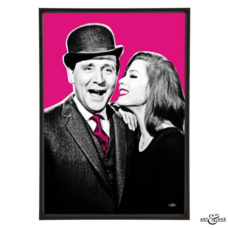 John Steed and Mrs Peel: Art & Hue presents The Avengers graphic pop art inspired by the cult British 1960s TV show gallery wall art prints image 5