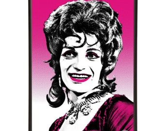 Patrick Fyffe as Perri St Claire, aka Hilda Bracket, stylish Pop Art Print by Art & Hue part of the Drag Icons pop art collection