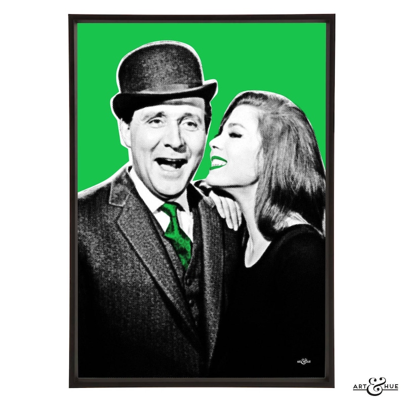 John Steed and Mrs Peel: Art & Hue presents The Avengers graphic pop art inspired by the cult British 1960s TV show gallery wall art prints image 8