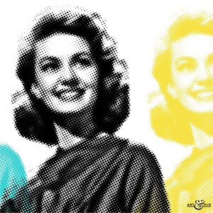 Four Aprils Pop art of leading lady Janette Scott from the 1960 classic British comedy film School for Scoundrels image 3