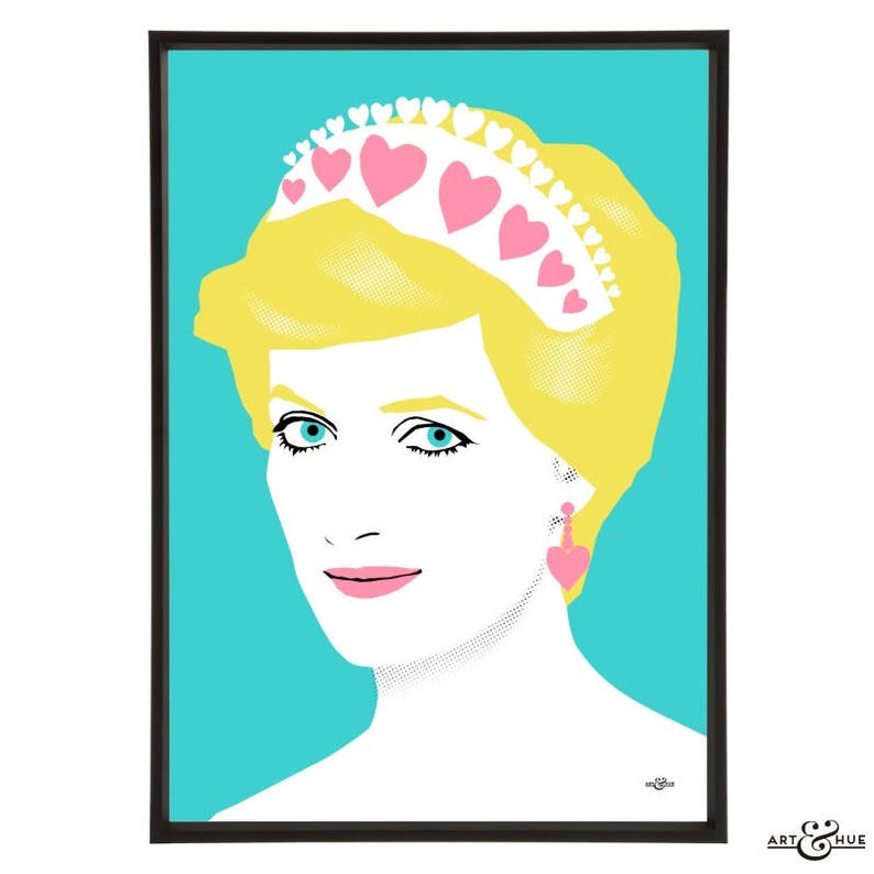 Princess Diana Art Print Pop Art Illustration Of The Queen Etsy Princess Diana Art Print Pop Art Illustration Of The Queen Etsy