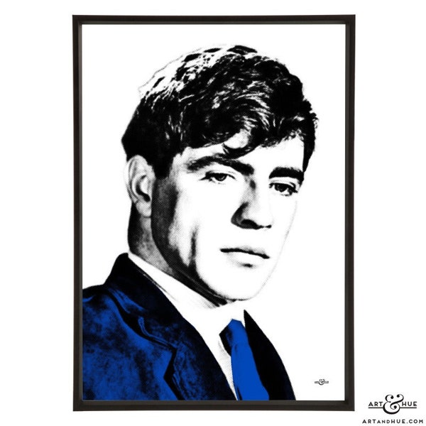 Alan Bates Pop Art Print by Art & Hue inspired by Midcentury actors of British cinema, part of the Leading Men pop art collection