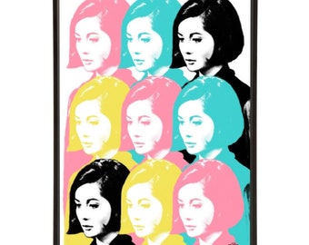 Nancy Nine - Pop art print of 60s icon Nancy Kwan with her Vidal Sassoon bob cut, part of Art & Hue’s stylish Nancy Kwan pop art collection.