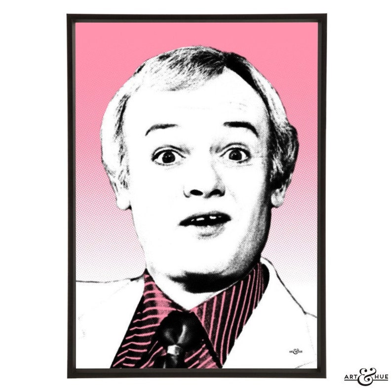 in 3 sizes and 18 colours. John Inman pop art print part of the \u201cFunny Men\u201d pop art collection by Art /& Hue