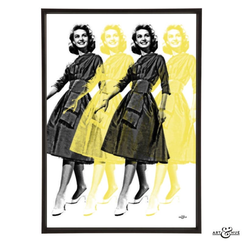 Four Aprils Pop art of leading lady Janette Scott from the 1960 classic British comedy film School for Scoundrels image 7