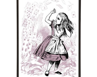 Pack of Cards pop art print, part of the “Alice” pop art collection by Art & Hue featuring John Tenniel's iconic illustrations