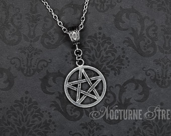 Gothic Pentagram Necklace - Witchy Jewelry, Dark Academia Occult Jewelry, Pentacle Trad Goth Pendant, Pagan Necklace