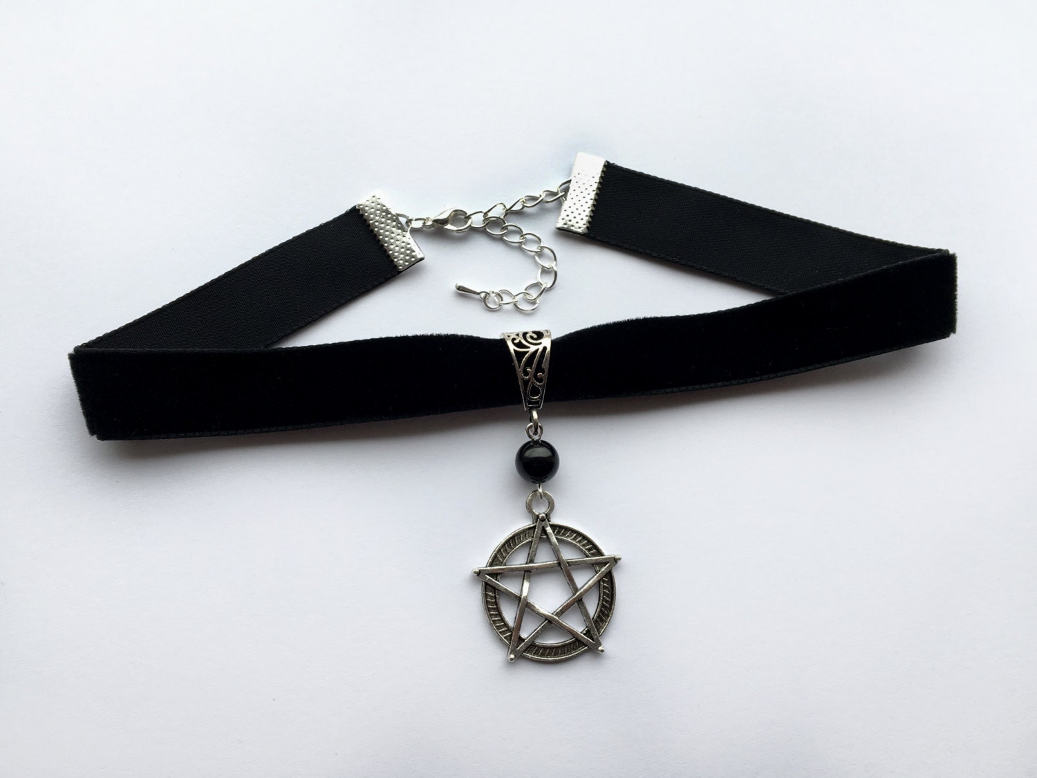 RORPOIR 1pc Pentagram Necklace Goth Necklace Goth Chokers Black Chokers  Girl Presents Chokers for Women Metal Necklace Gothic Collar Leather Collar