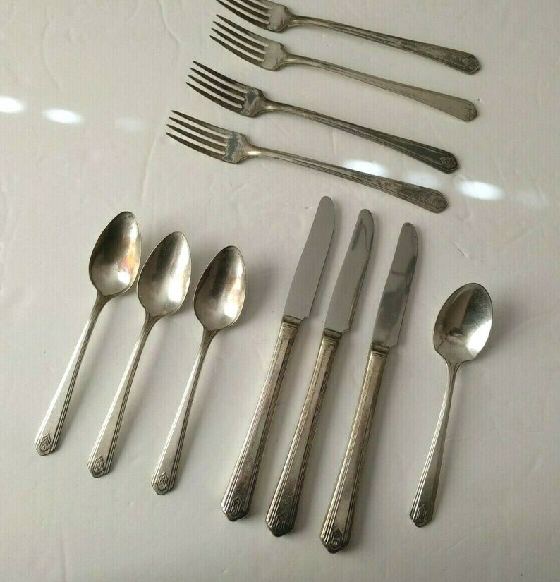 Vintage Oneida Ltd 1881 Rogers AA Heavy Chevron Silverplate Etsy