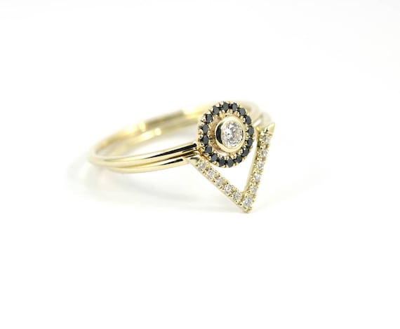 bague diamant noir et diamant bague diamant noir et diamant