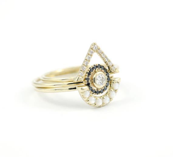 Simple Diamond Ringsimple Gold Ring Simple Ring Simple Etsy