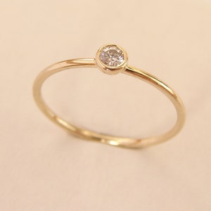 Gold Diamond Ring, Round Diamond Ring, Diamond Gold Ring, Simple Diamond Ring, Gold Engagement Ring, Engagement Diamond Ring, 14k Gold Ring