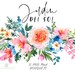 Watercolour Floral Clipart. Handmade, watercolour clipart, wedding diy elements, flowers - Jardin Del Sol Bouquets