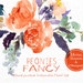 Digital Clipart- Watercolor Flower Clipart, peonies Clip art, Floral Bouquet Clipart, wedding flowers clip art- Peonies Fancy