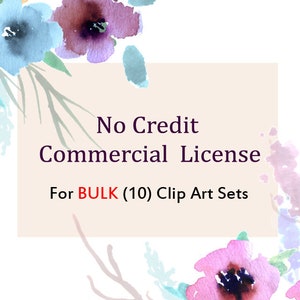 No Credit Commercial License For Bulk (10) Clip Art Set for small business