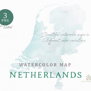 Niederländische Karte, Aquarell Karte, Instant Download, digitale Karte, Karte Clipart, Wandkunst, Farbe Karte ClipArt, benutzerdefinierte Karte, Aquarell Karte