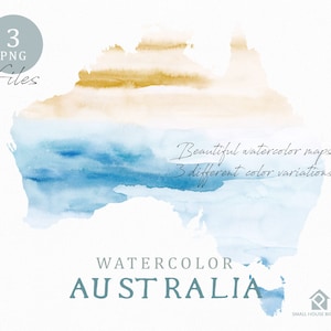 Australien Karte, Aquarell Weltkarte, Instant Download, digitale Karte, Karte Clipart, Wandkunst, Farbe Karte ClipArt, benutzerdefinierte Karte, Aquarell Karte
