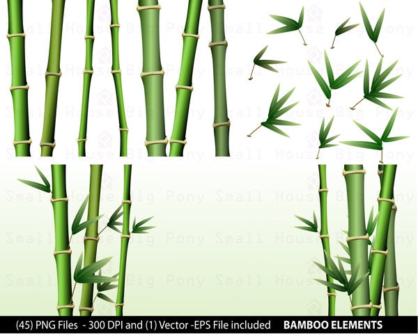 Bamboo Art Design : Bamboo clipart pack clip art short and tall