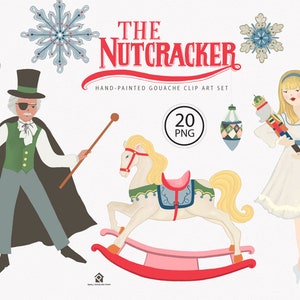 Digital Clipart Watercolor Clipart, Christmas Clip art, Holiday Celebration clip art The Nutcracker Ballet ELEMENTS image 3